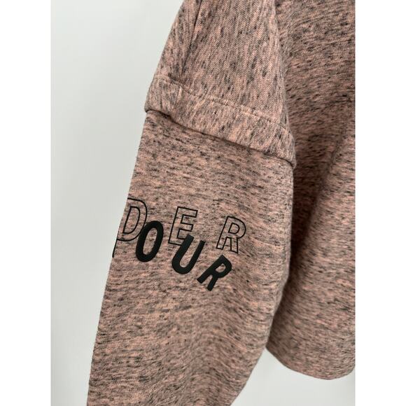 Under Armour Pink Loose Fit Quarter Zip Pullover Hoodie Women's Size Large L - Picture 6 of 9